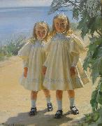 Peder Severin Kroyer The Benzon daughters USA oil painting artist